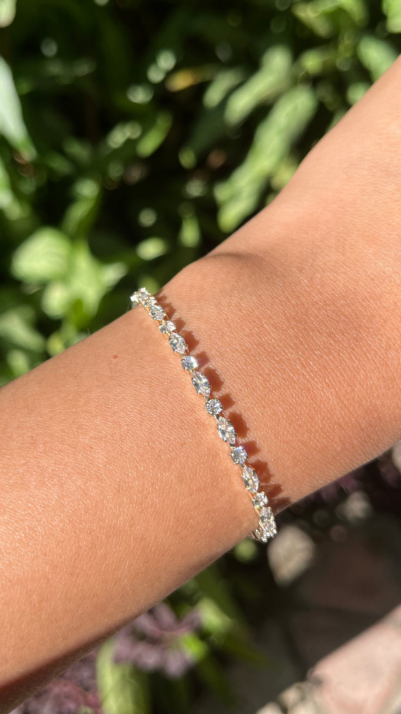 Moonlight Petal Tennis Bracelet