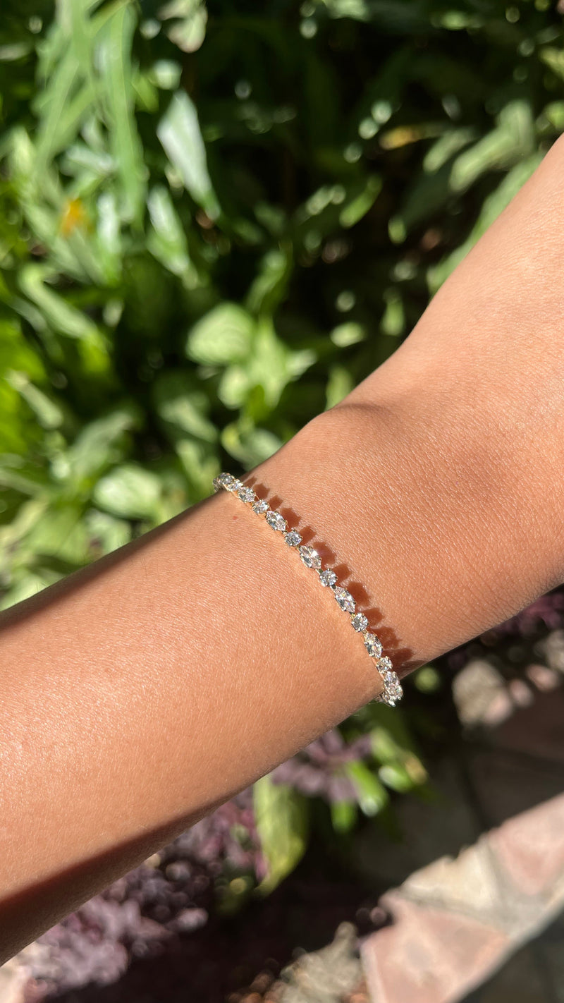 Moonlight Petal Tennis Bracelet