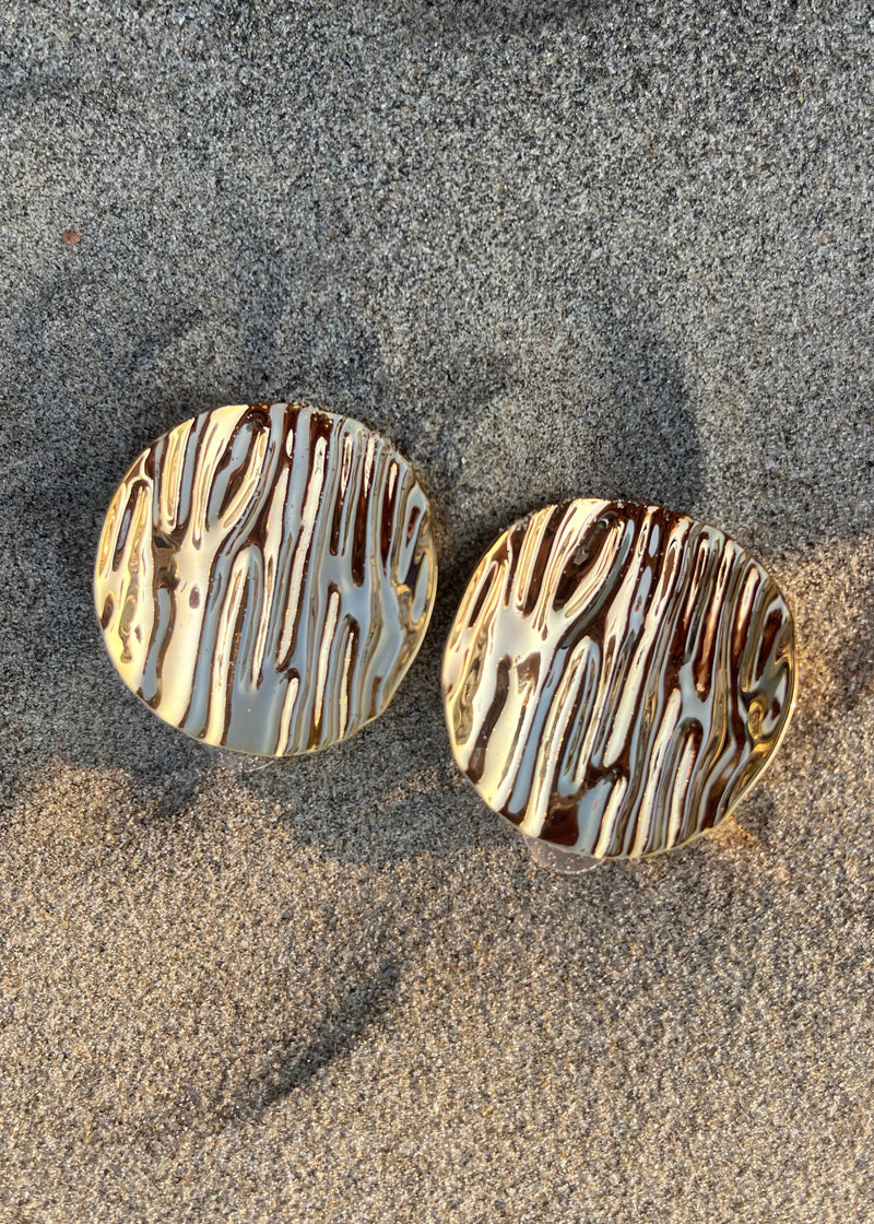 Gold Disc Earrings