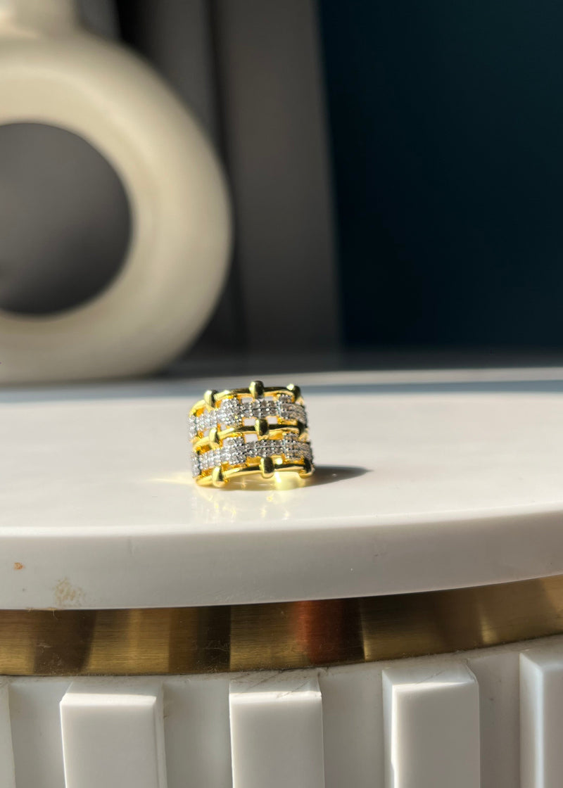 Gilded Link Ring