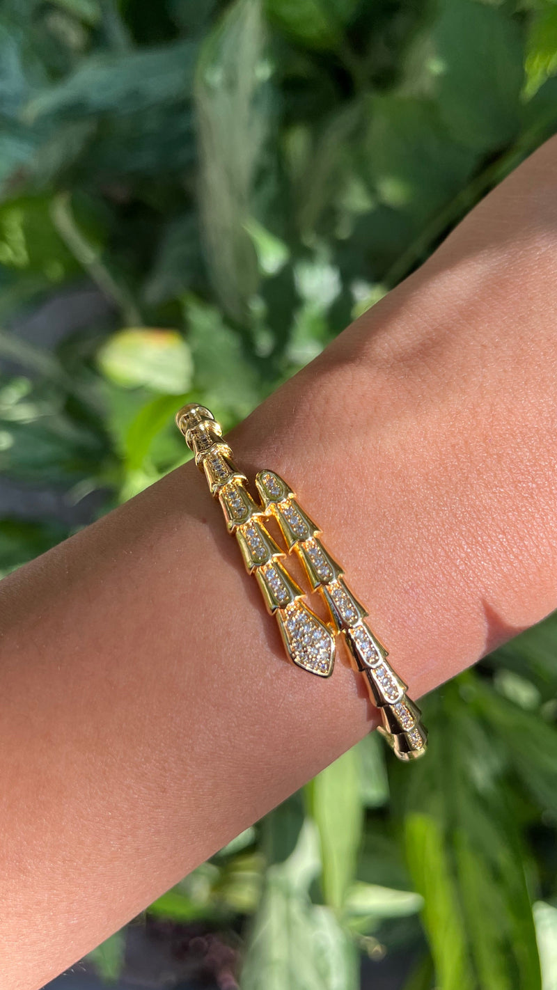 Golden Serpent Cuff