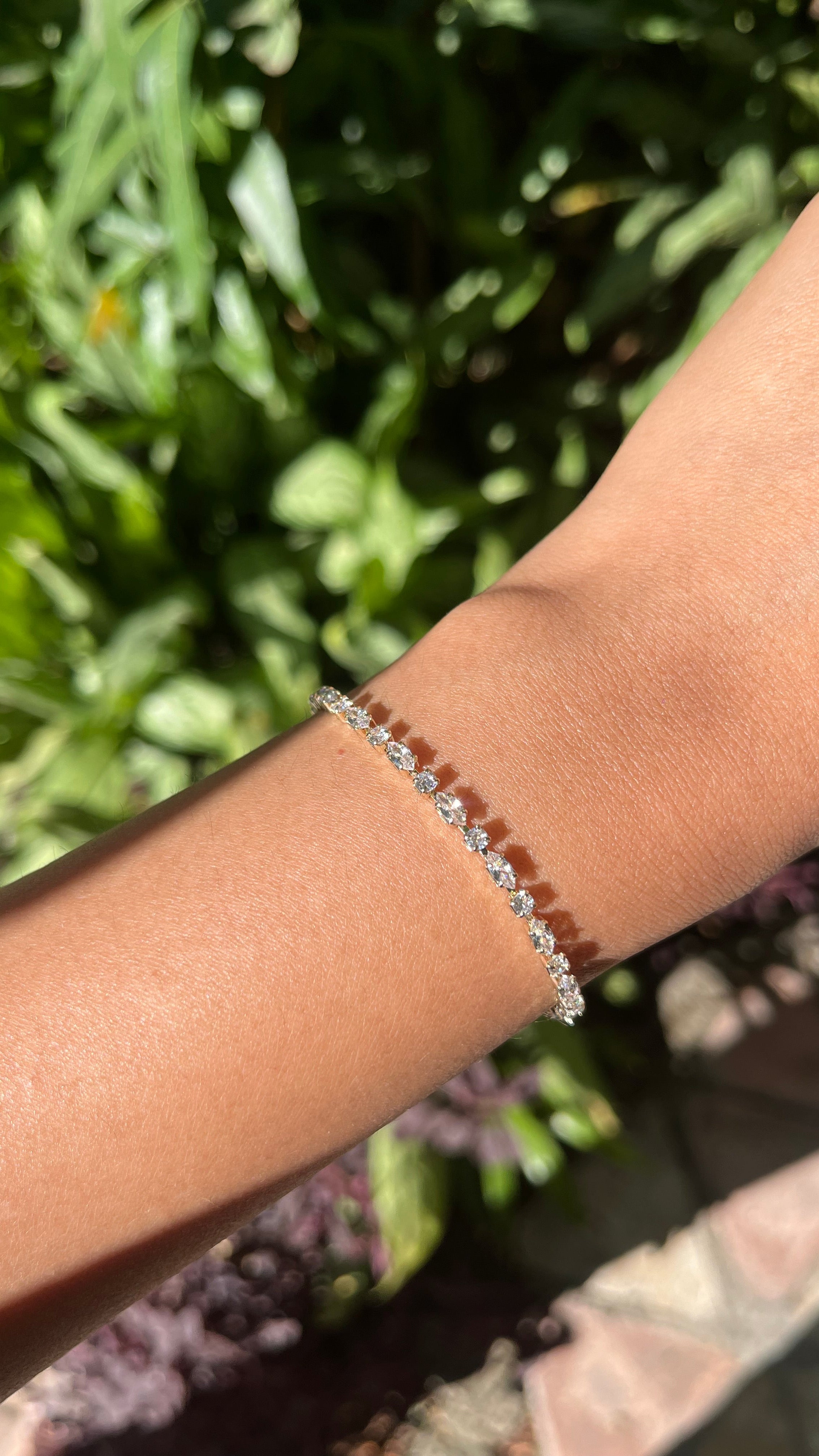 Moonlight Petal Tennis Bracelet