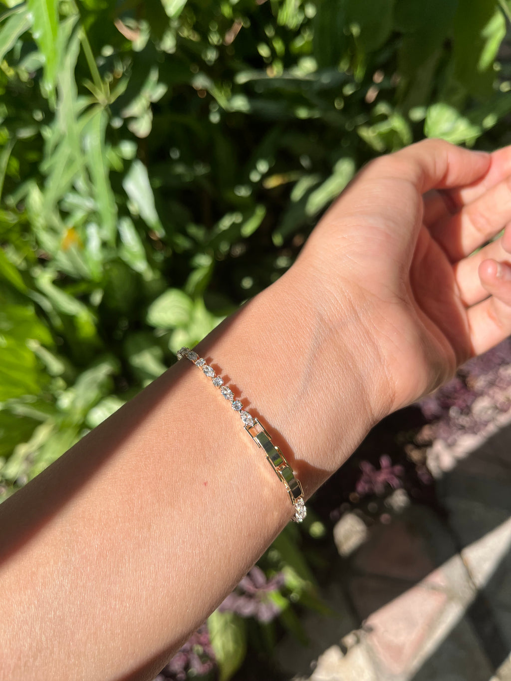 Moonlight Petal Tennis Bracelet