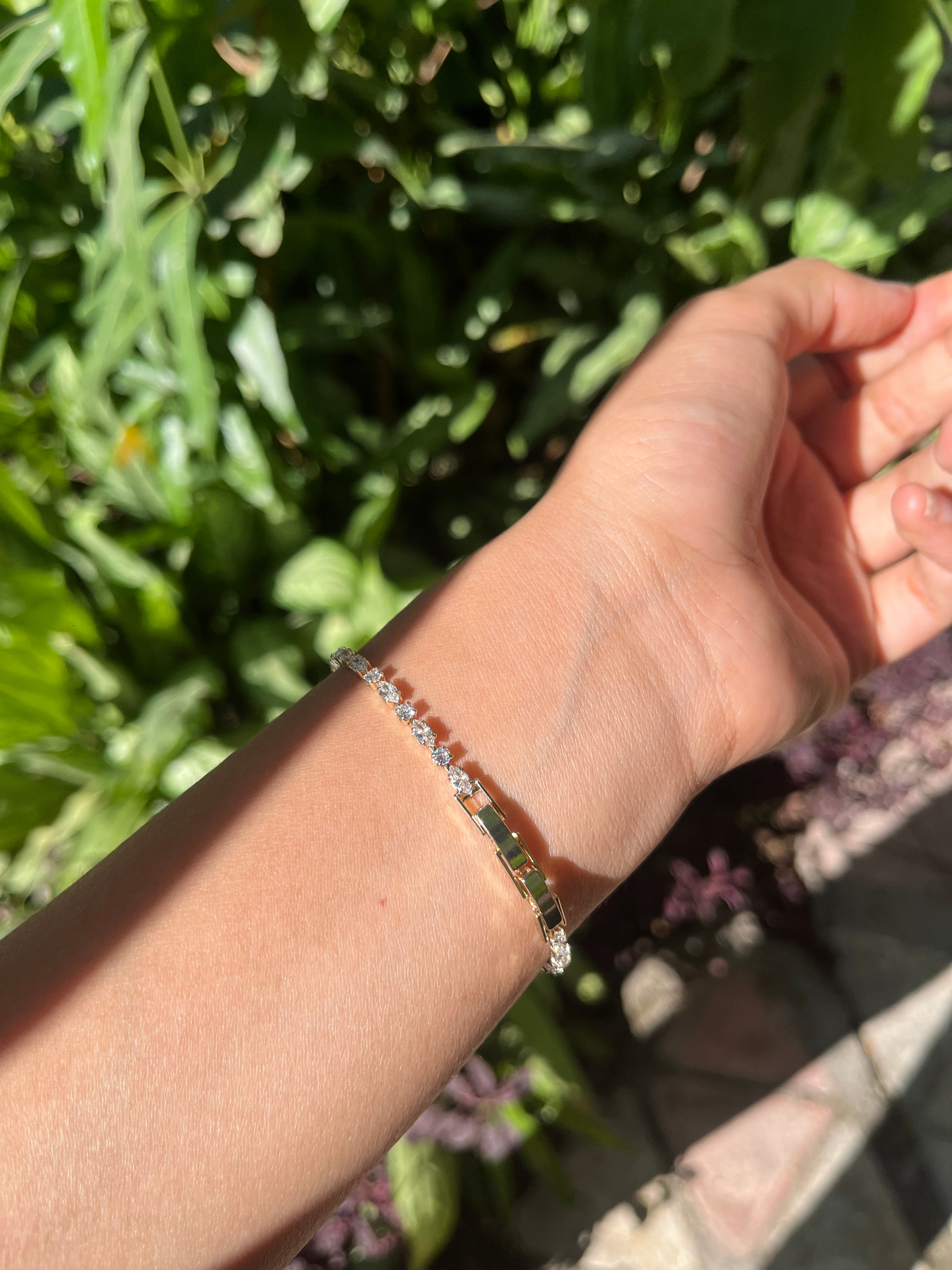 Moonlight Petal Tennis Bracelet