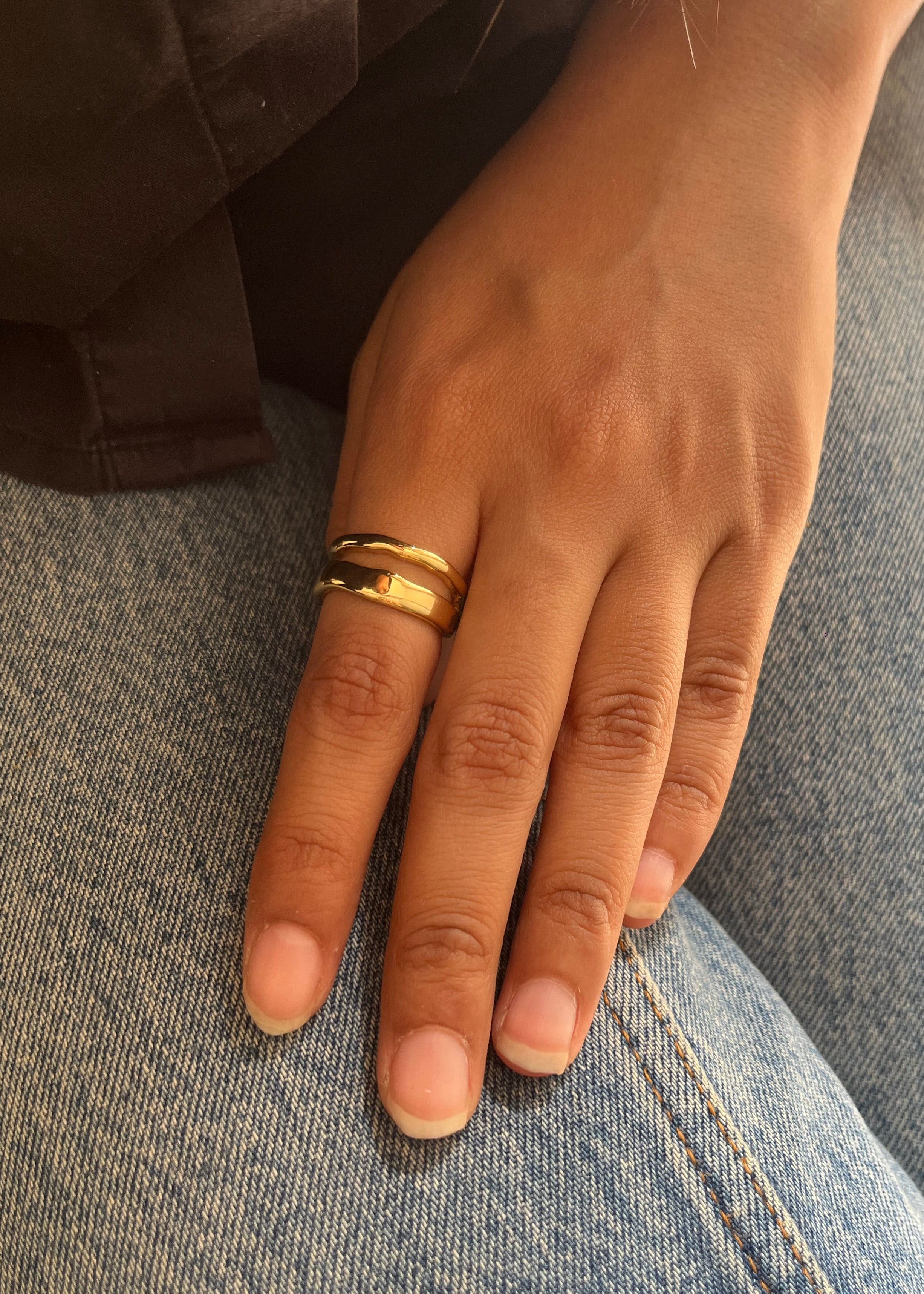 Golden Wave Ring