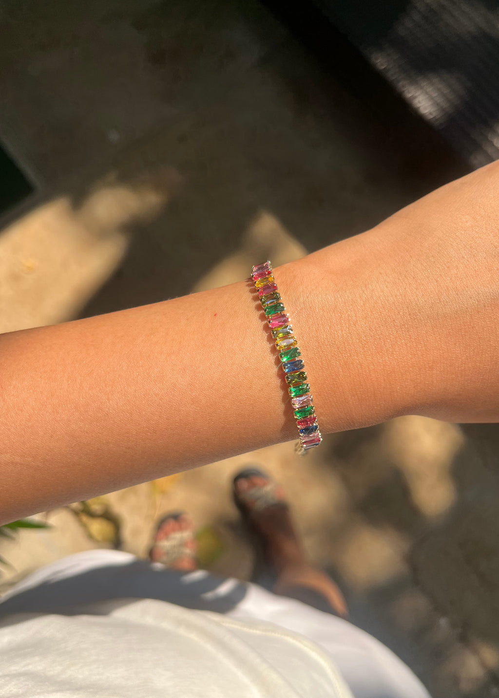 Rainbow Pop Tennis Bracelet