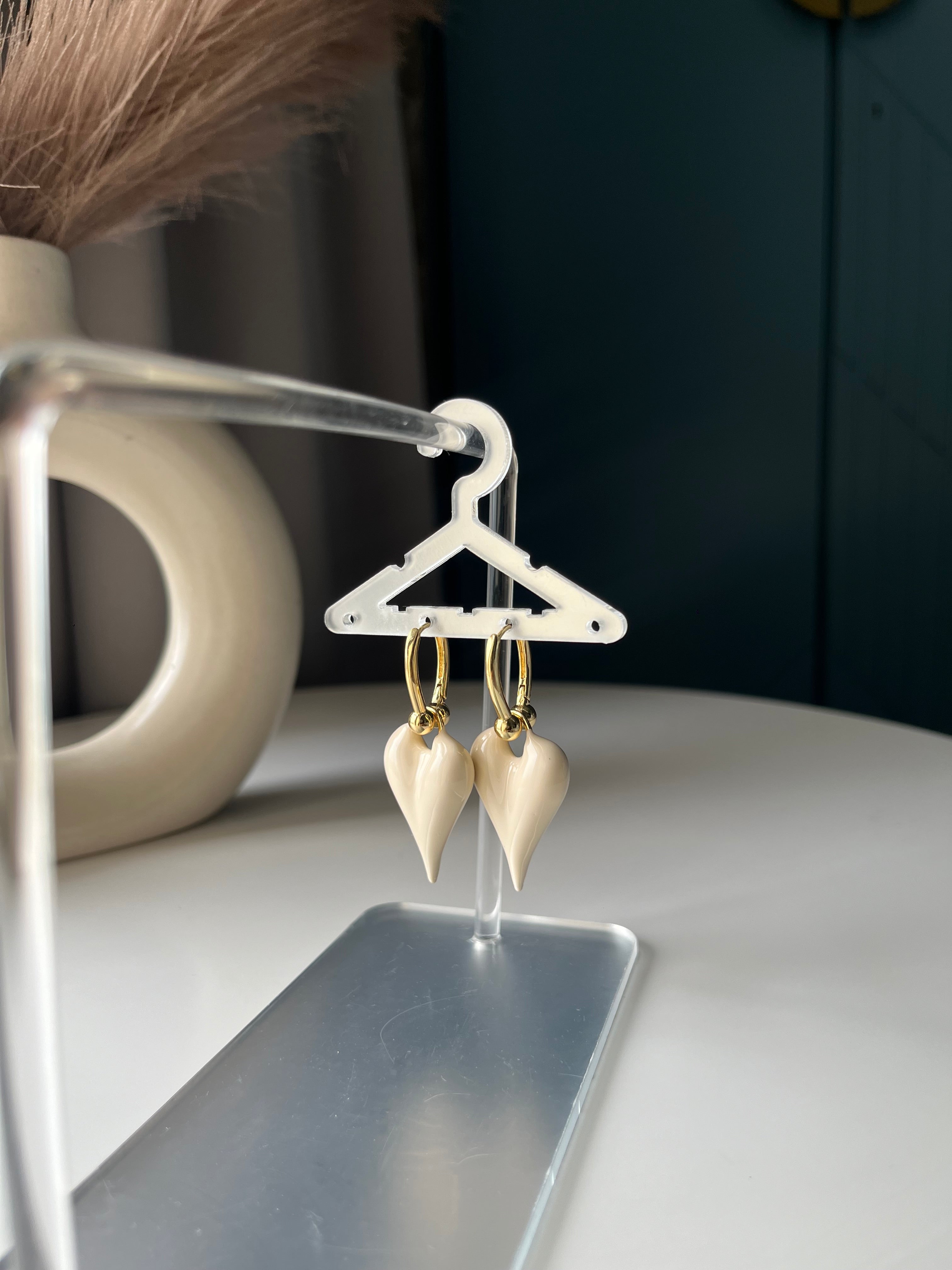 Heart Drops Earrings