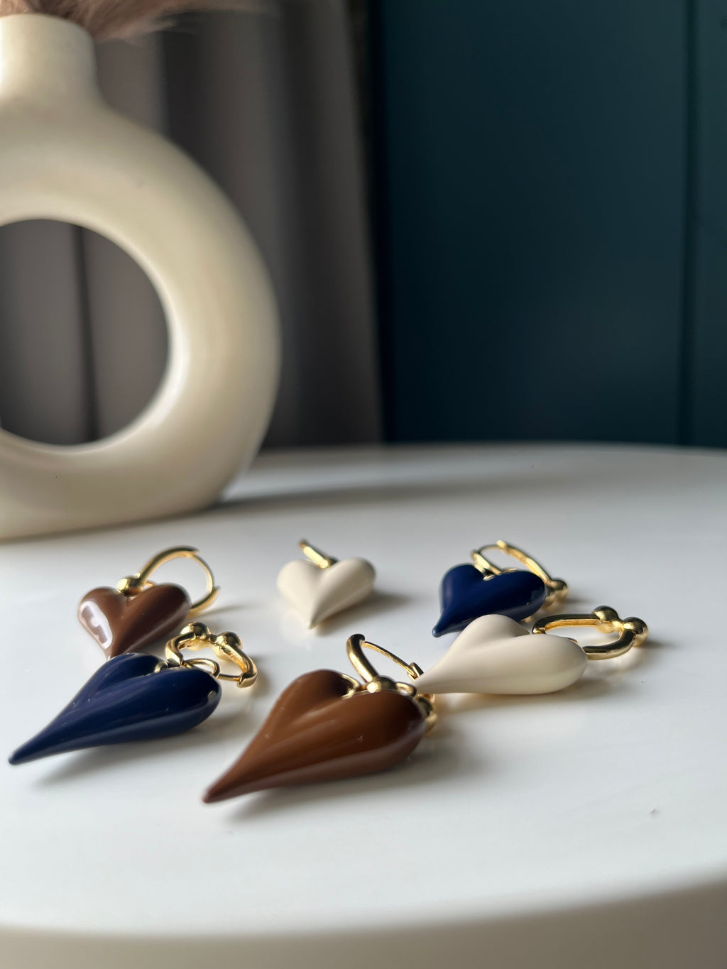 Heart Drops Earrings