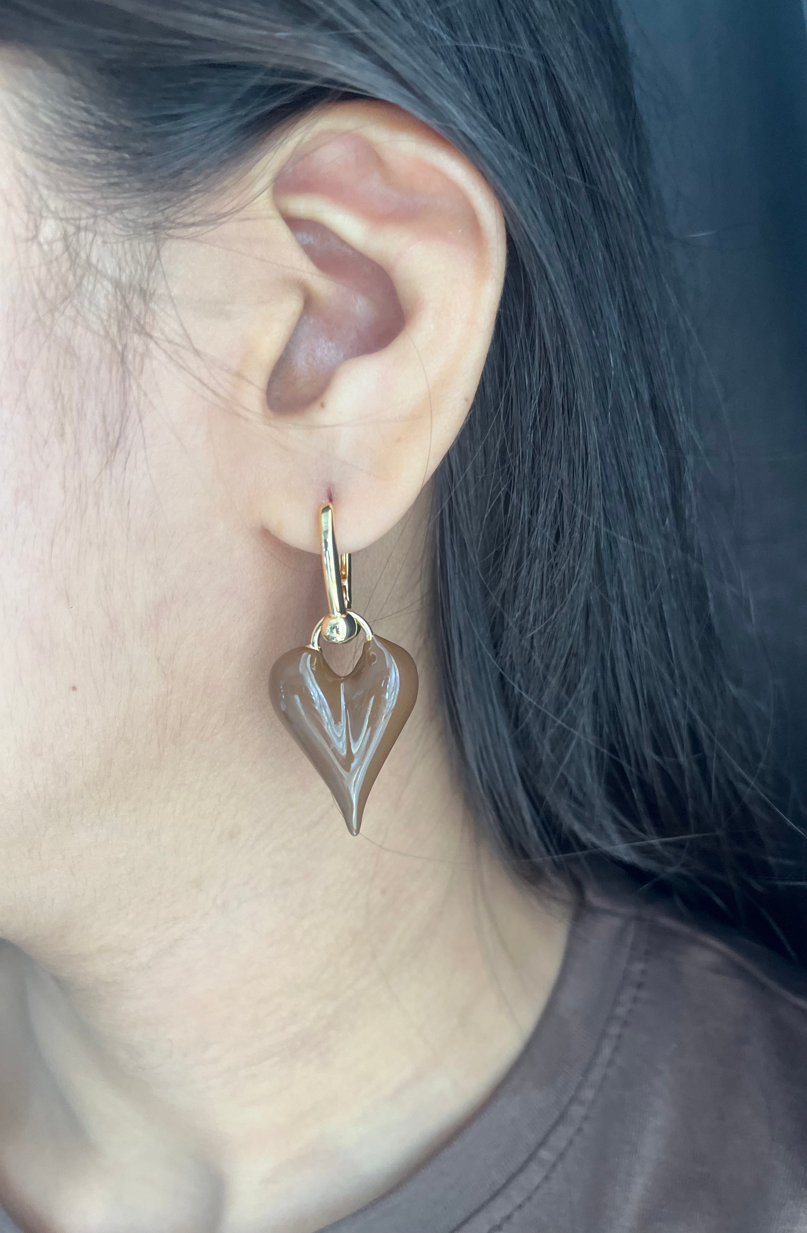 Heart Drops Earrings